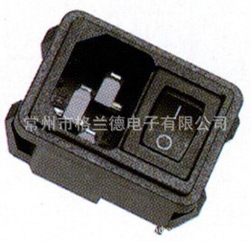 供應帶開關卡式電源公座,電源插座,三芯AC電源公座