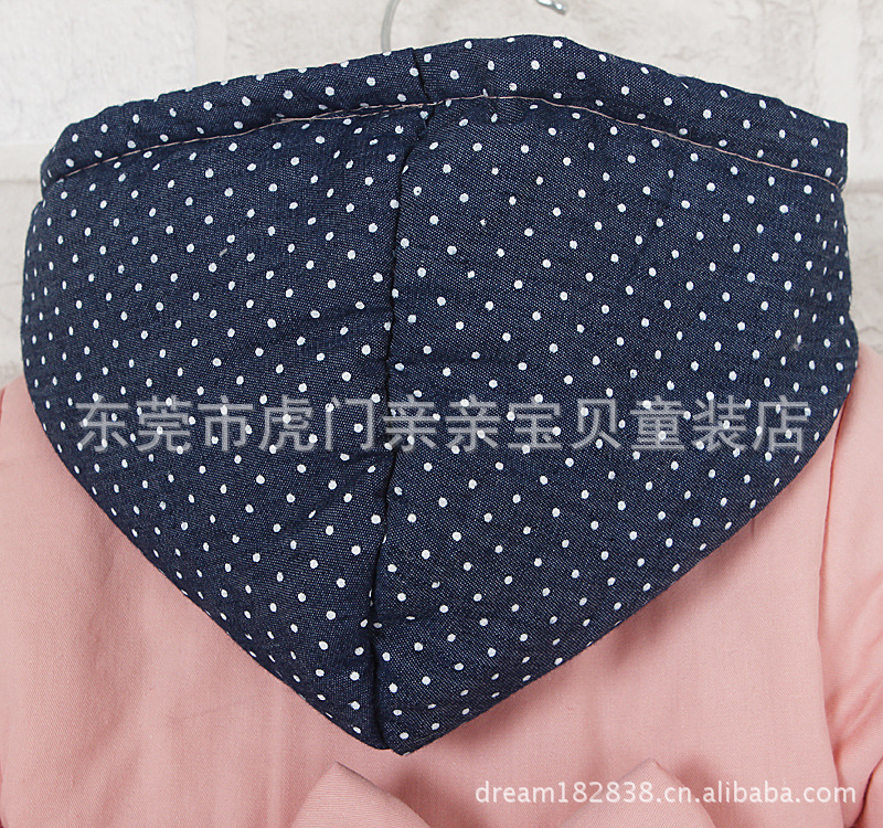 女童宝宝秋冬外套 时尚韩版拼接<em>款加厚开衫</em>带