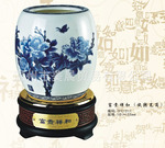 商务礼品 工艺品摆件 办公用品 家居摆件 富贵祥和 鼓型笔筒