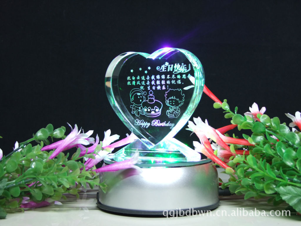 厂家大量超低价批发高档K9水晶心相印个性定