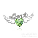 金府饰品 奥地利水晶 爱翼天使 水晶胸针 专业批发 厂家直销