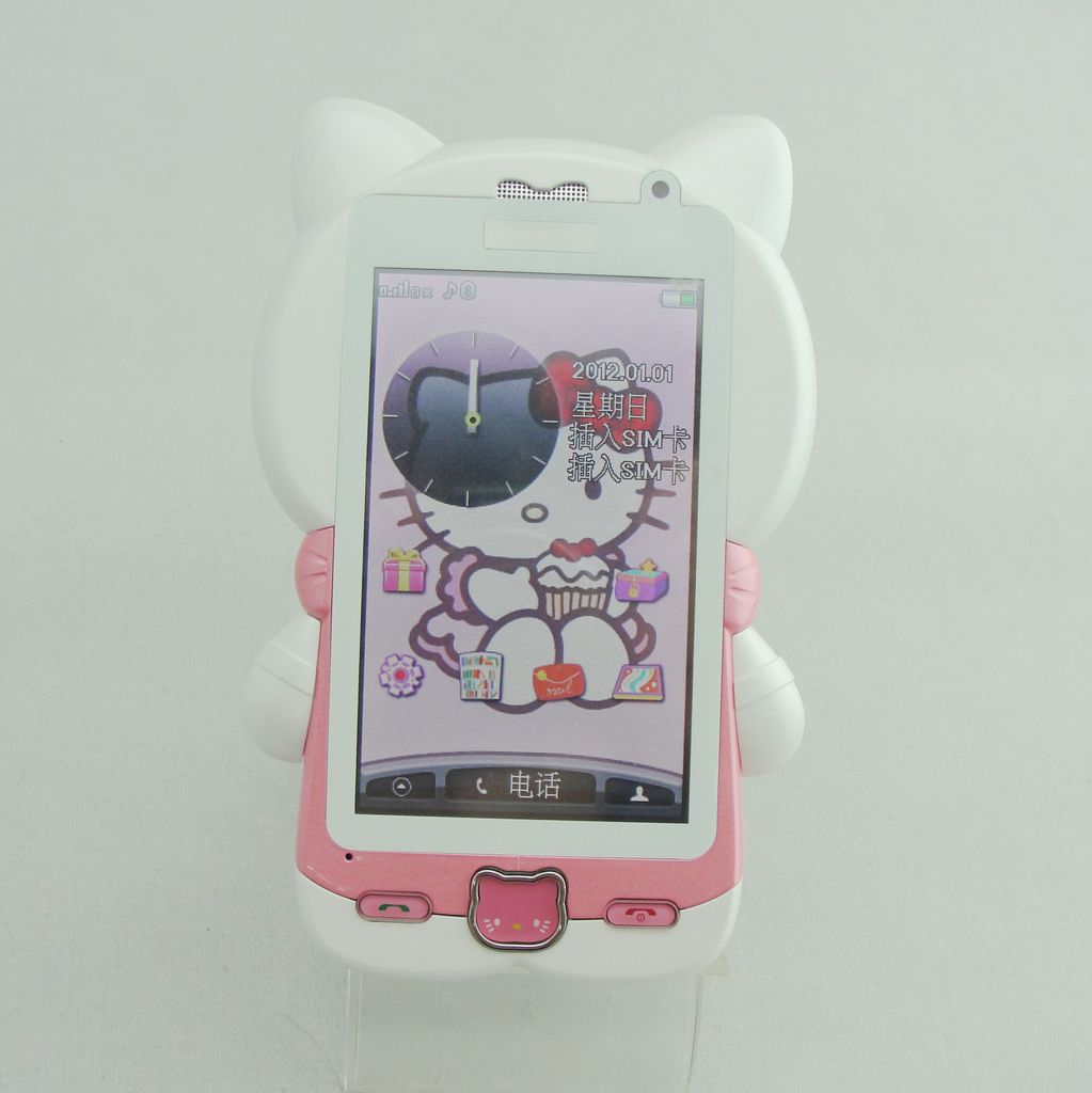 供应 卡通 可爱儿童 手机 全触屏超薄 W520 儿