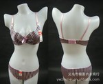 供应737#外销暴款 亮色 粗条纹印花 聚胸 有钢圈 少女 内衣套装