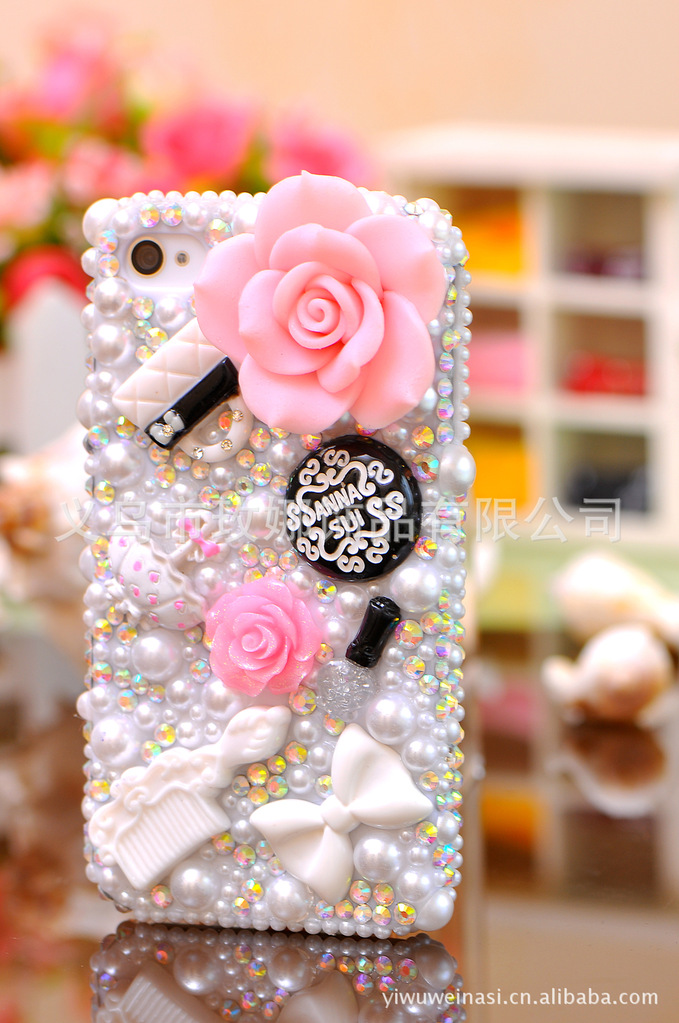 【<em>批发手机</em>pc镶钻保护<em>外套</em> ANNA SUI 粉红梦
