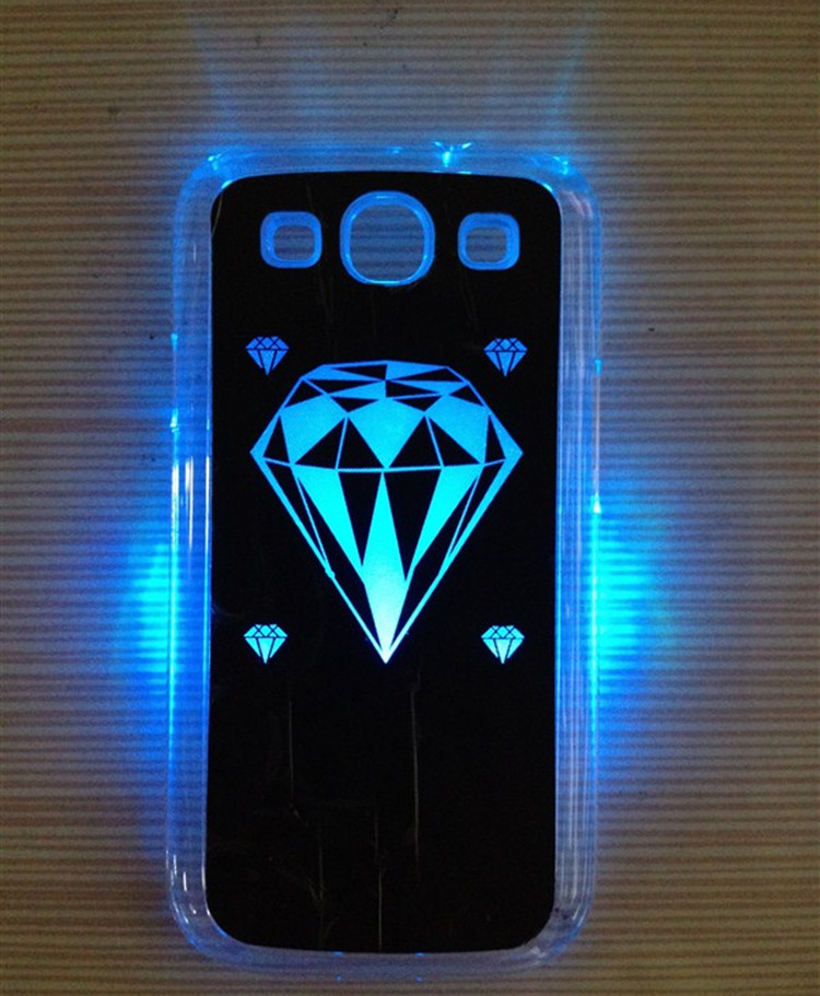 【新款三星9300来电闪手机壳 LED七彩闪灯三