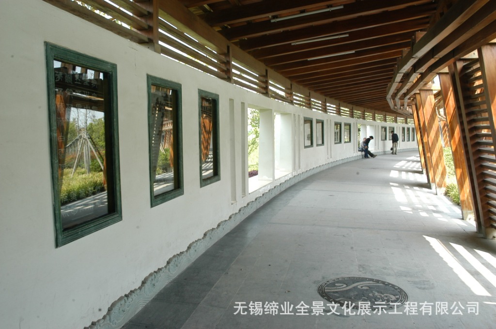 太湖书画石刻长廊水镜廊设计 无锡石刻碑廊环境艺术设计