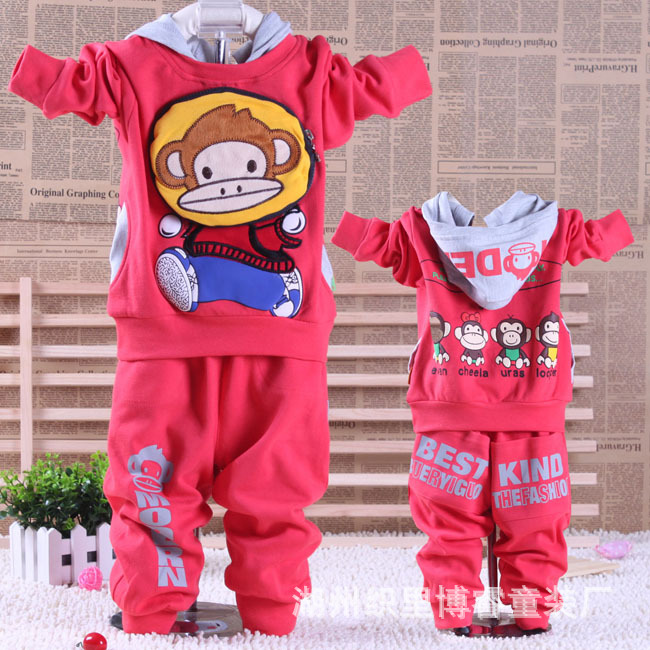 童装批发 厂家直批 2012秋款 中性大嘴猴两面穿