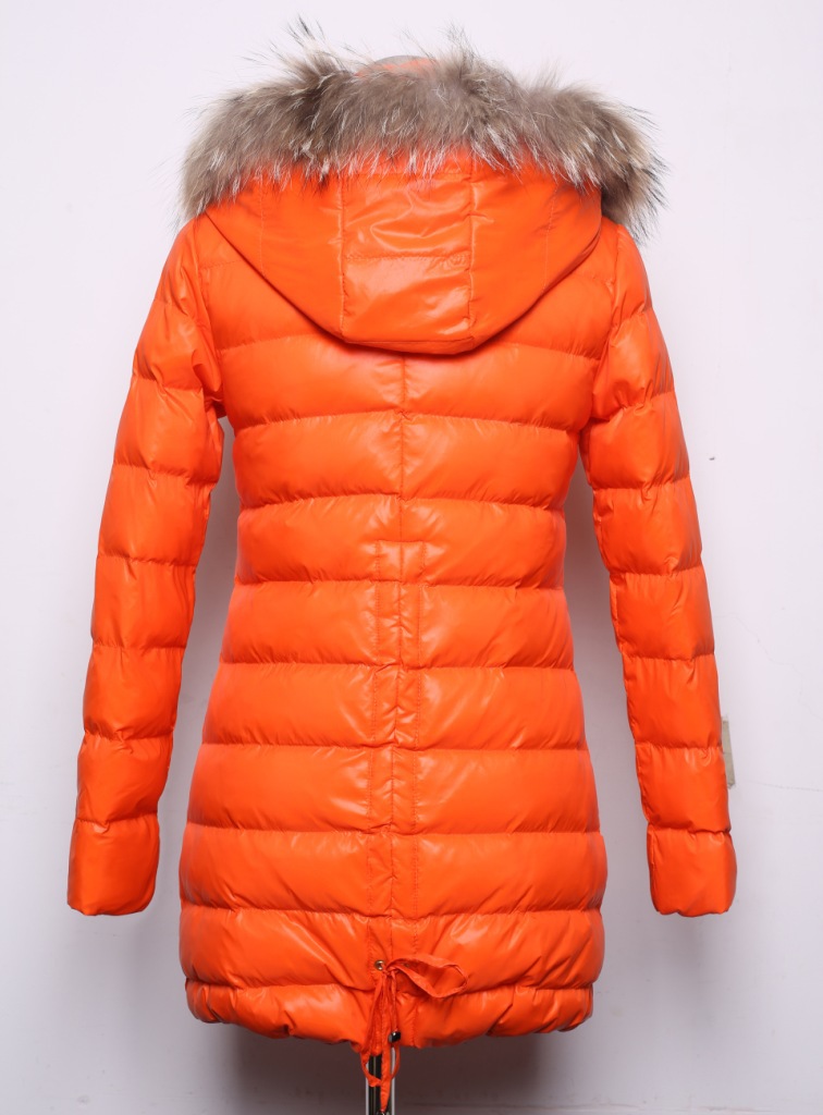 时尚<em>韩版</em>秋冬女装 貉子毛连帽修身<em>中长女棉衣</em>