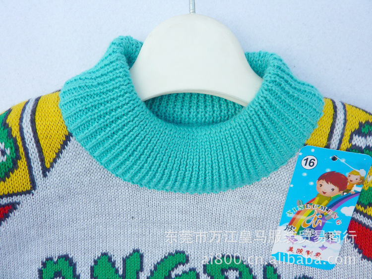 批发采购童<em>毛衣</em>-童装<em>毛衣男</em>加厚童采条圆领全