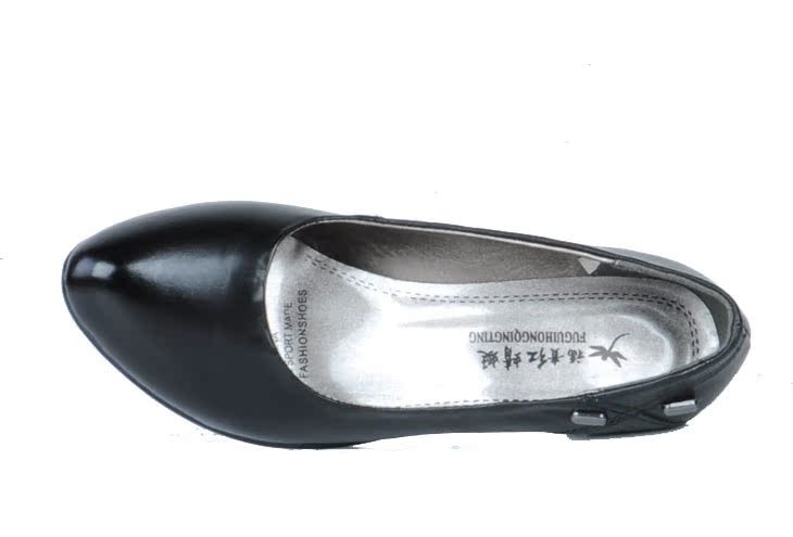 现货<em>红蜻蜓</em>正品<em>女鞋</em>光面鞋单鞋女中跟皮鞋女4