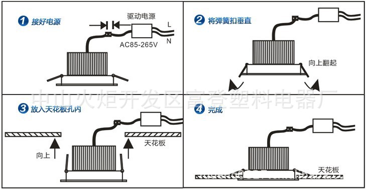 天花灯安装展示