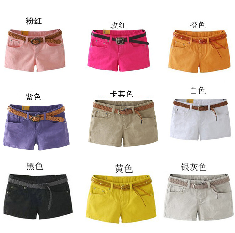 【661 厂家直销 韩版不掉色不<em>起球</em>彩色<em>短裤</em> 淘