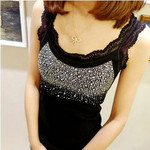 2012春装新款女装 修身裹胸打底蕾丝花边小背心吊带女韩版