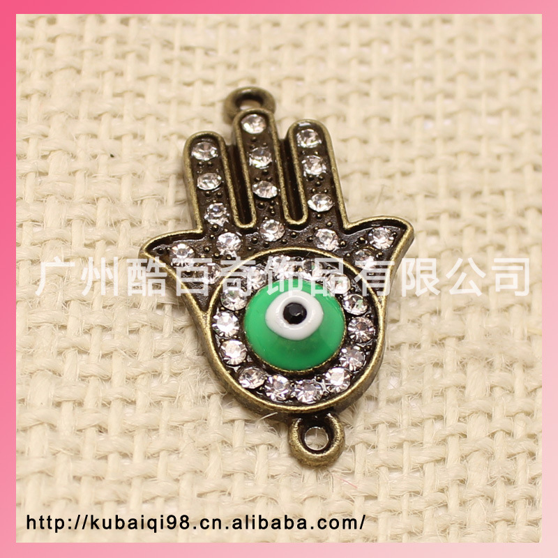 眼睛手掌锌合金连接器 复古手掌眼睛配件 j-0565