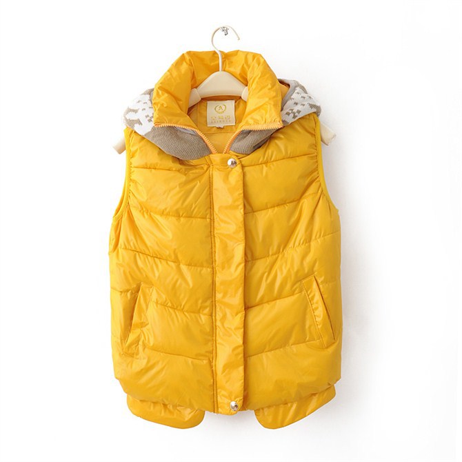 2012新款秋冬<em>马甲</em>批发短款帽子小熊图案<em>羽绒</em>