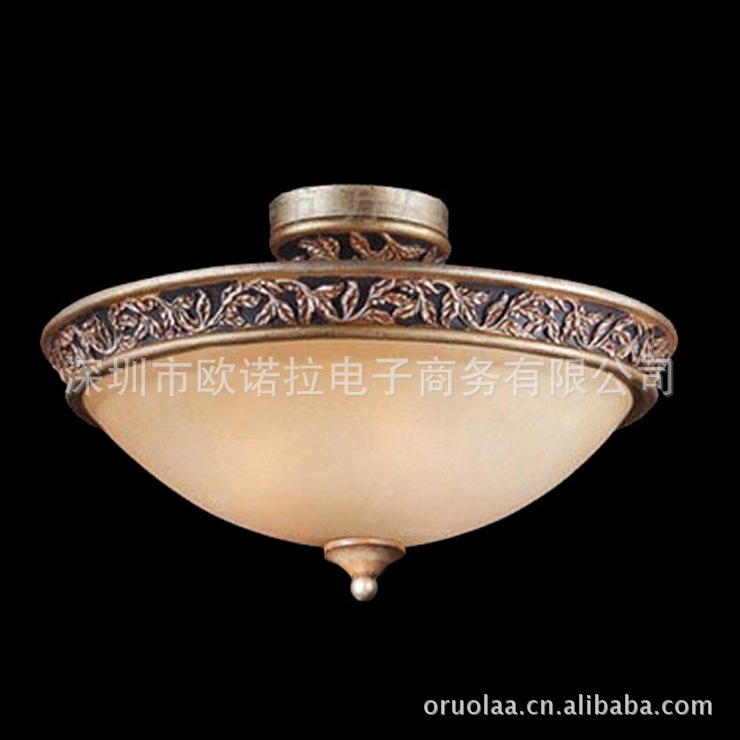 仿古吊灯古铜色欧式吊灯铁艺灯具批发古典树脂