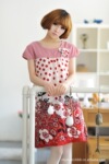 S5069# 2012孕妇装 夏装韩版时尚印花孕妇裙 夏季连衣裙