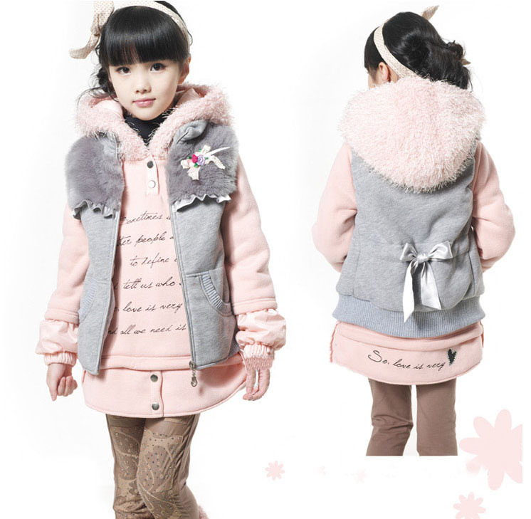 【<em>棉马甲</em> 厚<em>长款</em>上衣=保暖2件套 时尚保暖<em>儿童</em>