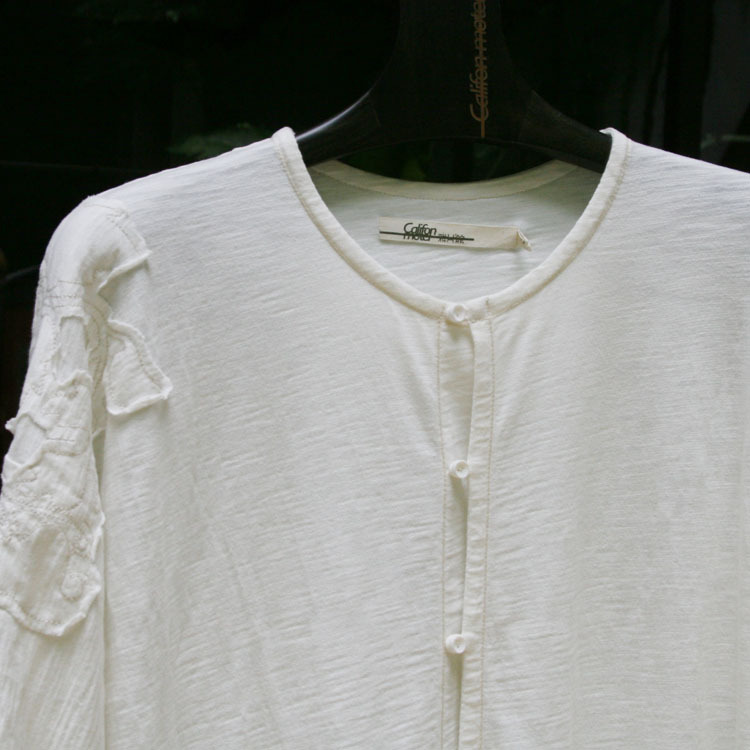 【批发宽松<em>圆领</em>连袖贴花男<em>针织短袖</em>T恤<em>开衫</em> 可