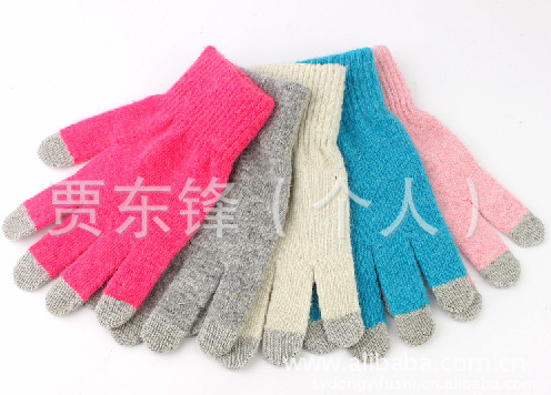 图案电容屏导电手套批发,触摸屏触点控手套 手