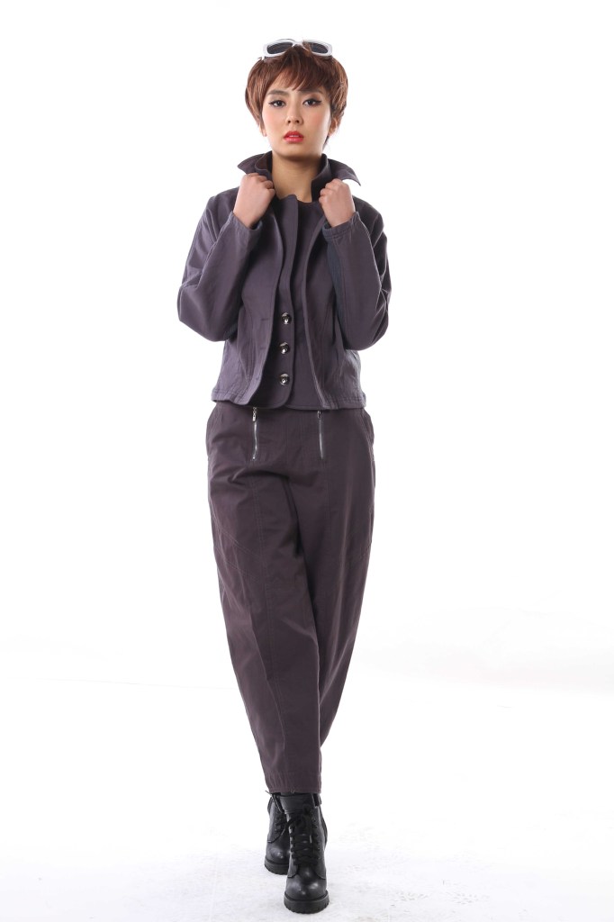 批发采购女式外套-普柔菲<em>春季</em>时尚韩版<em>女装</em> 灰