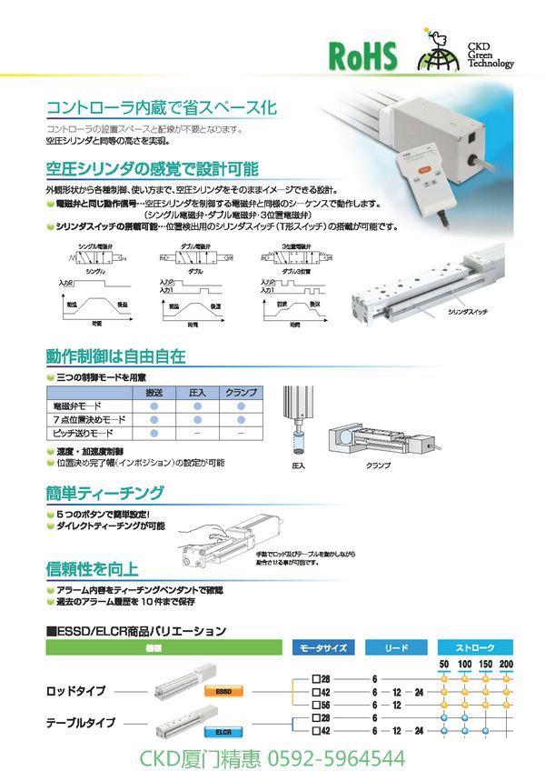 【专业品质】批发零售日本CKD电动缸ESSD 