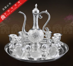 纯银工艺品.银器.纯银制品.纯银酒具.精品倾城酒具-沙面