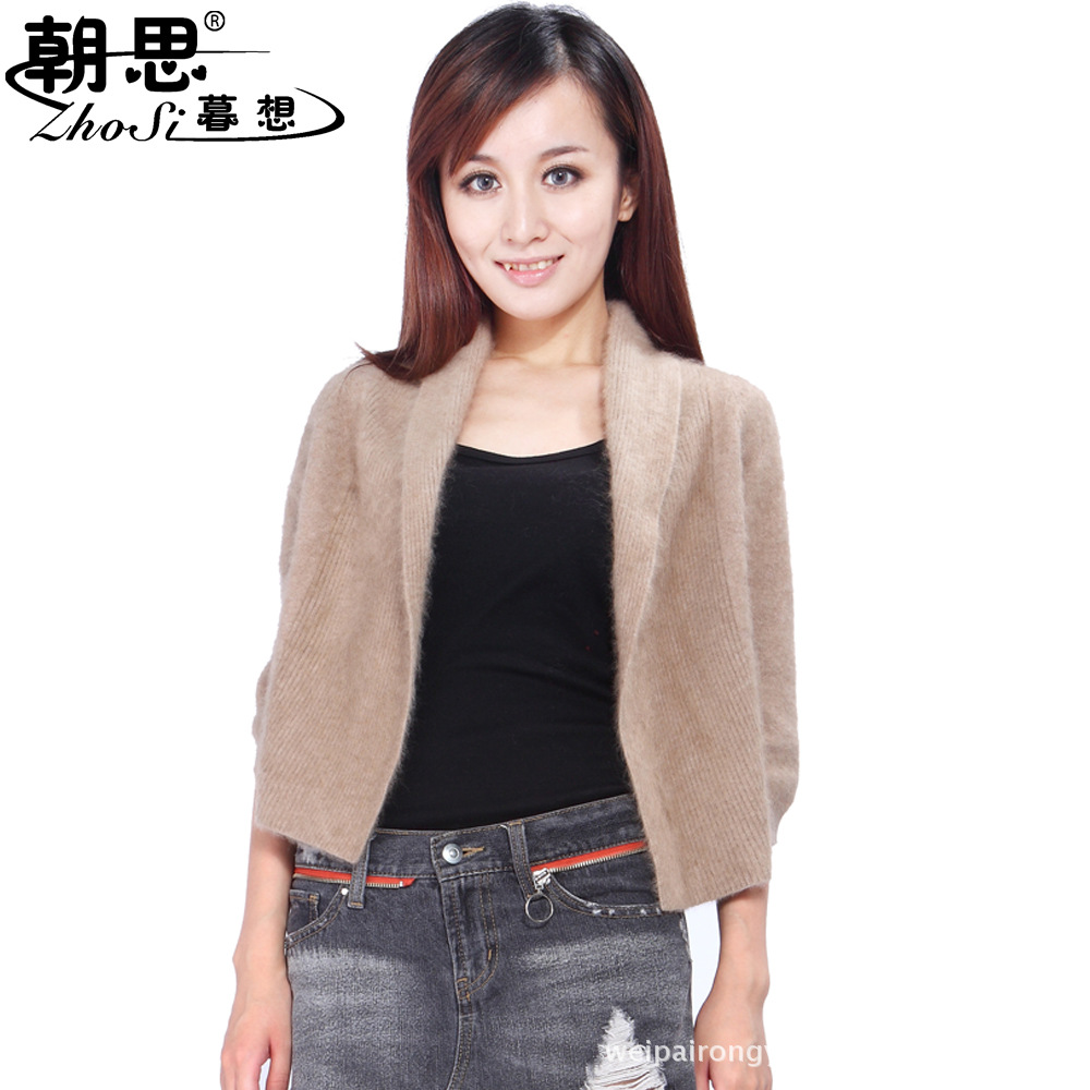 批发采购女式针织衫-<em>貂绒</em>衫正品蝙蝠<em>短袖毛衣</em>