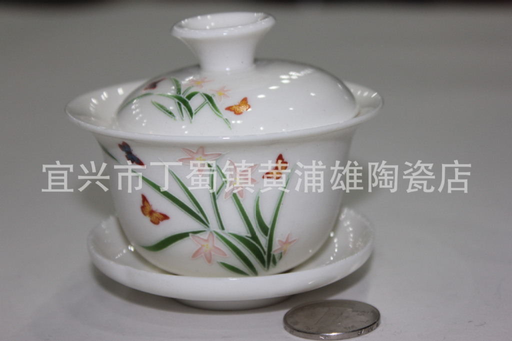 茗缘茶具 10 头精品小套组(春兰秋菊)图片,茗缘