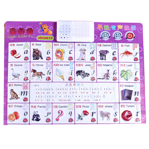 厂家直供 批发乖乖鱼英文字母加电子琴发声挂