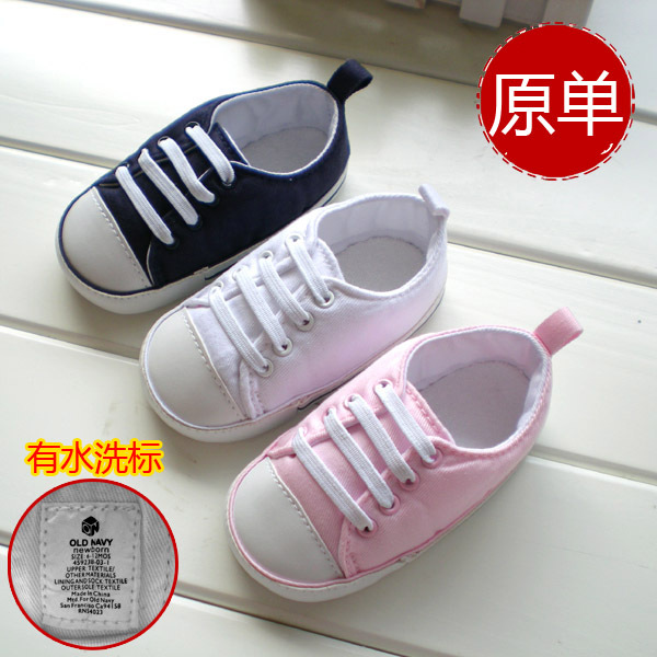批发外贸正品带有洗水标3色 宝宝鞋子婴儿鞋学步鞋小板鞋Q82
