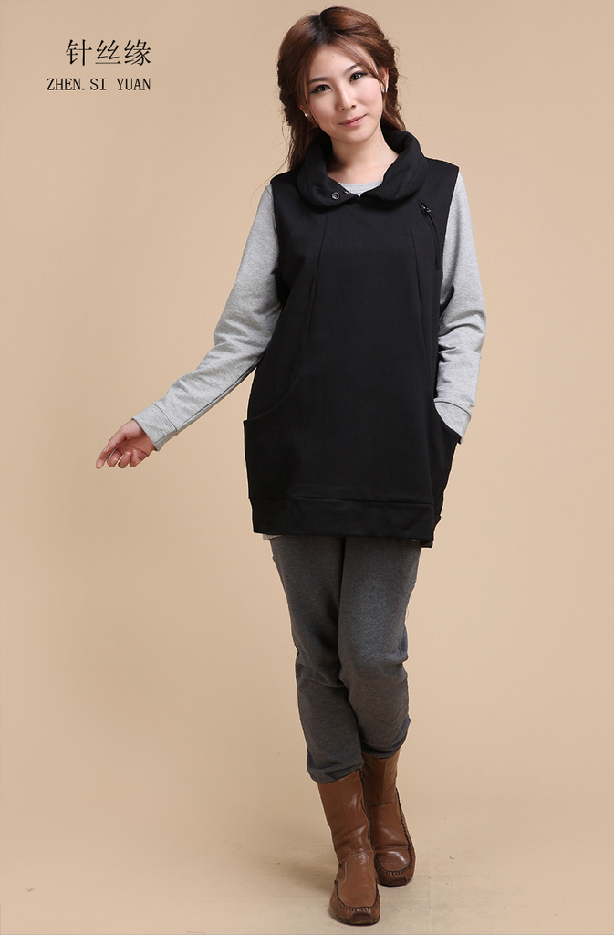 【2012热销时尚<em>女士棉马甲</em> (<em>黑色</em>)款式新颖 质