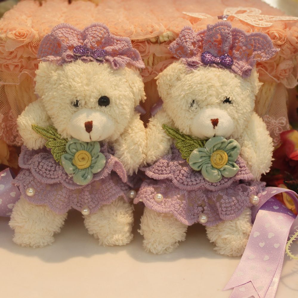 厂家直销 最新促销礼品 精美蕾丝窗帘扣 泰迪熊