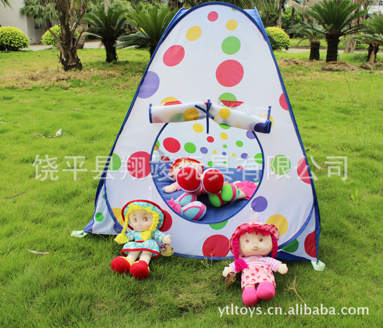 【供应帐篷 儿童\/婴儿帐篷 彩色圆点杂很难帐篷