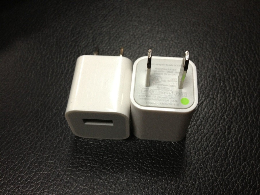 批发 苹果4代 3代绿点USB充电器 直充 足1A ic