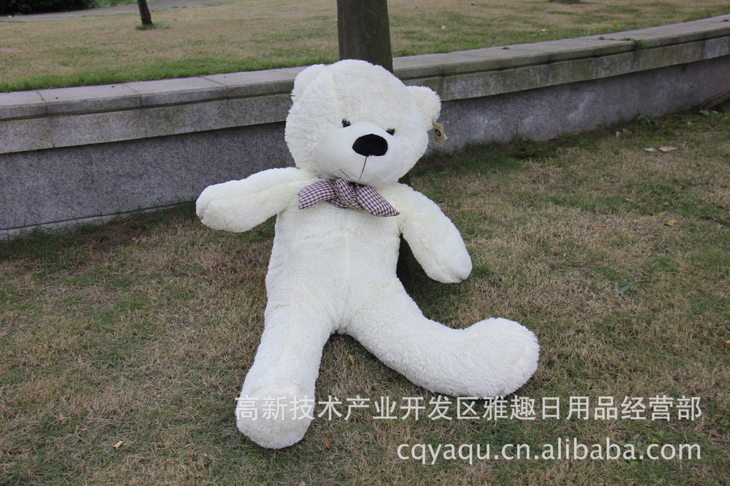 低价批发零售精美白色泰迪熊1.0米图片,低价批