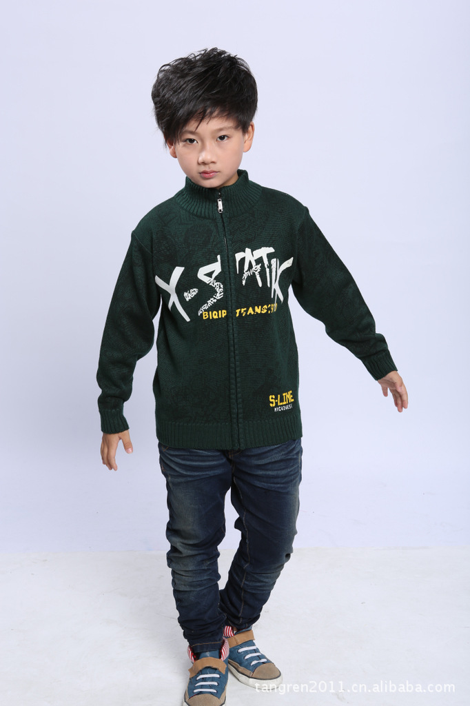 【已售完】儿童<em>毛衣</em> 个性<em>花纹</em>拉链式<em>男童</em>针织