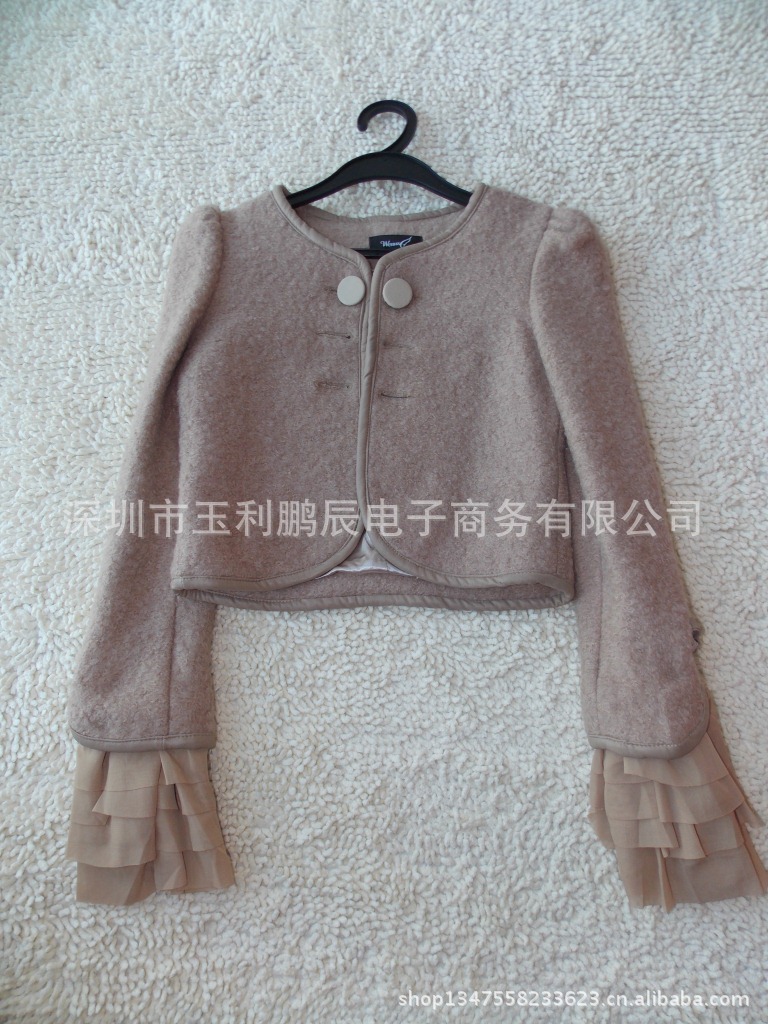 2012年<em>秋冬新款</em>外贸女装韩版长袖<em>开衫羊毛短</em>