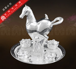 纯银工艺品.银器.纯银制品.纯银酒具.高工艺草原风酒具