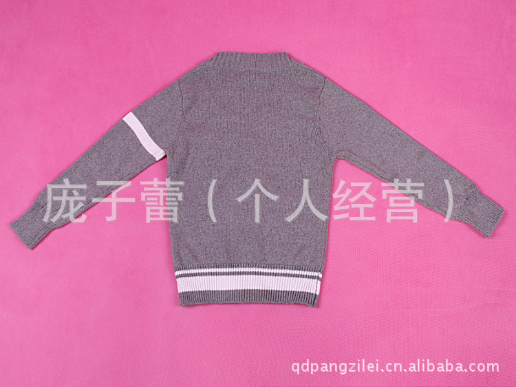 批发供应外贸儿童纯棉线<em>和尚领开衫</em>毛衣 儿童