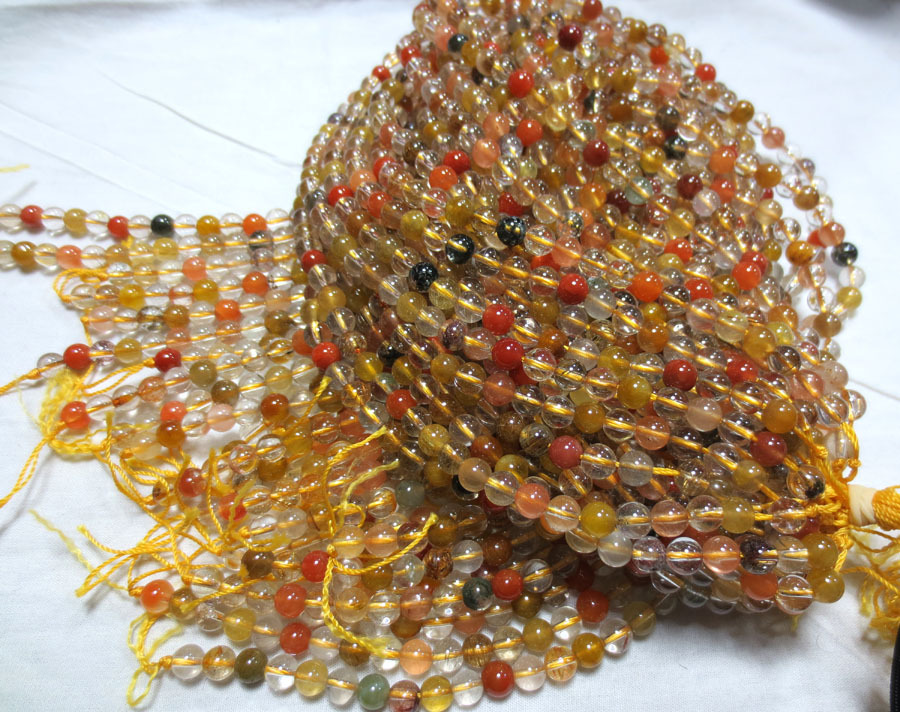 【厂家直销批发东海水晶批发精品天然彩色发晶