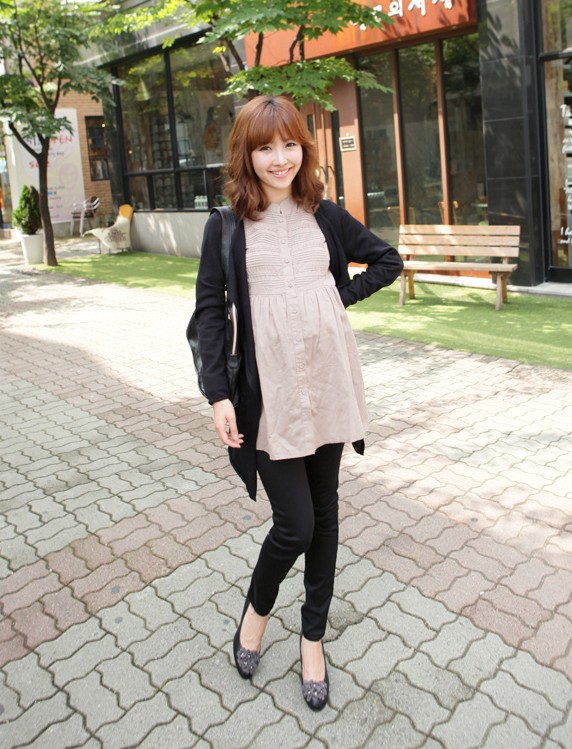 <em>日韩女装春季</em>新款孕妇裤 时尚高腰修身显瘦孕