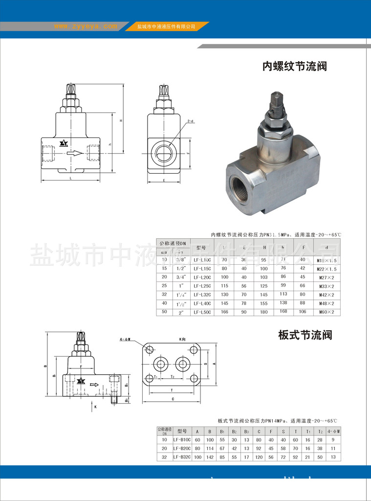 供应lf-k10p节流阀 外螺纹节流阀 阀门 双向节流