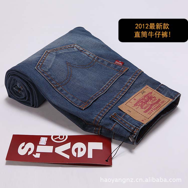 新款品牌修身直筒牛仔裤levis韩版男装批发外贸