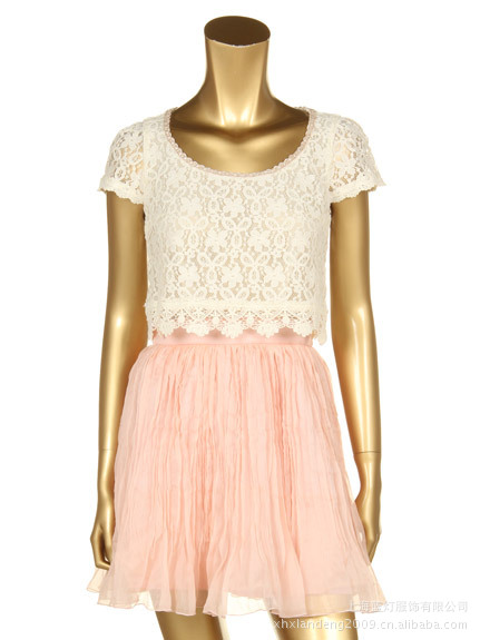 【<em>淘宝女装</em>优质<em>供货商</em> 来料加工 雪纺蕾丝连衣