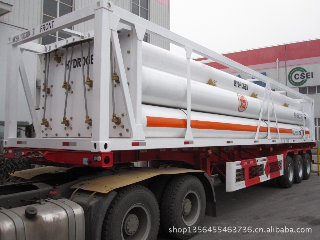 供应装氦气 氢气等工业气体用的长管拖车图片