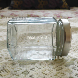 特价六棱形 酱菜瓶 玻璃蜂蜜瓶 玻璃果酱瓶 1斤装2斤装半