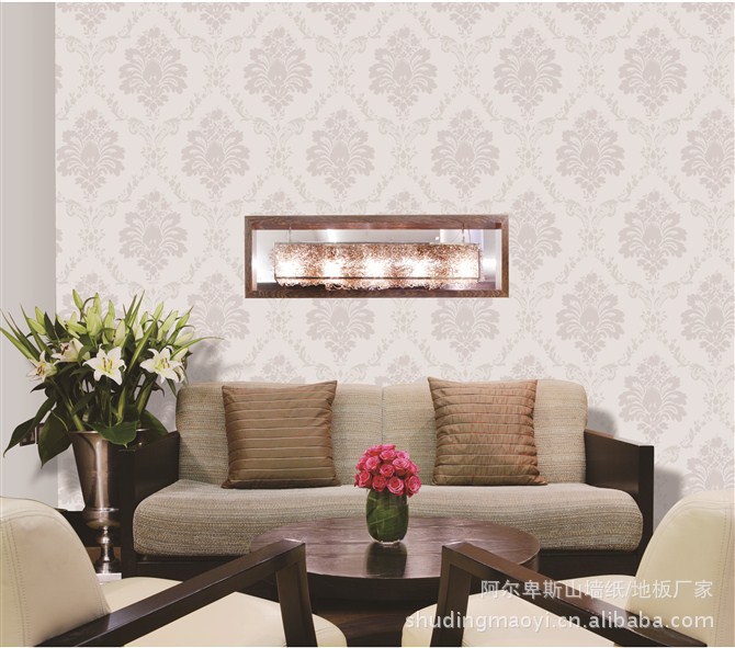 国产品牌墙纸厂家批发室内卧室房屋客厅装修装