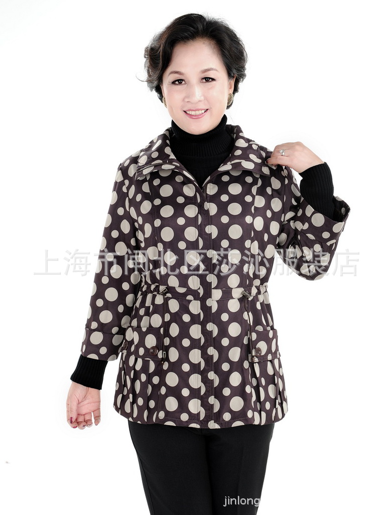 【金龙 中老年<em>女士</em>中长款春秋风衣<em>夹克衫外套</em>