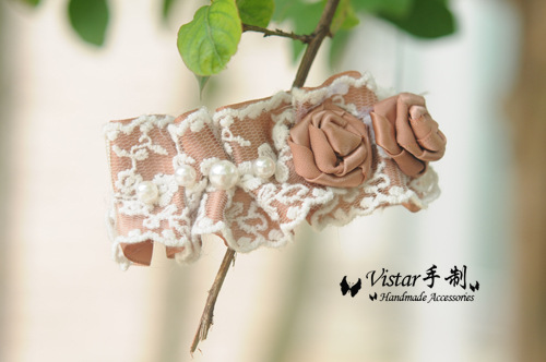 DIY手工韩款缎带<em>玫瑰花</em>发夹 头饰 <em>头发</em>批发 图